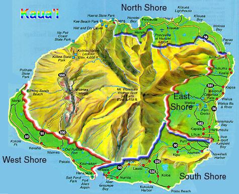 Kauai map