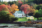 New England Farmhouse in the Fall